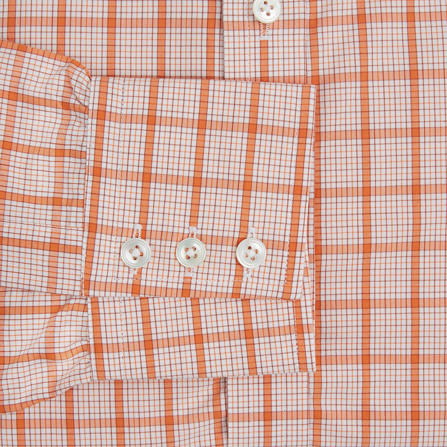 Image 3 of product Orange Graph Overlay Check Mayfair Shirt