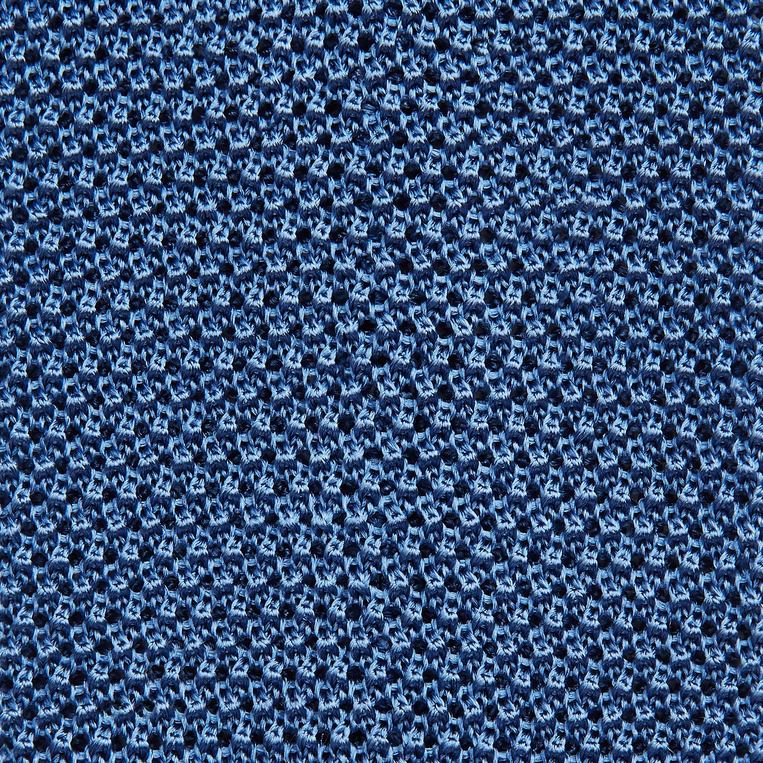 Image 3 of product KNITTED MID BLUE SILK PLAIN TIE