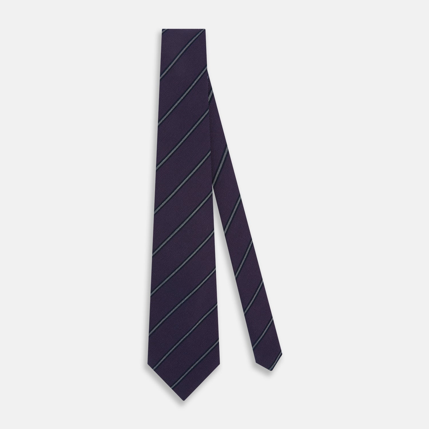 Image 2 of product Purple Multi Stripe Silk Blend Tie