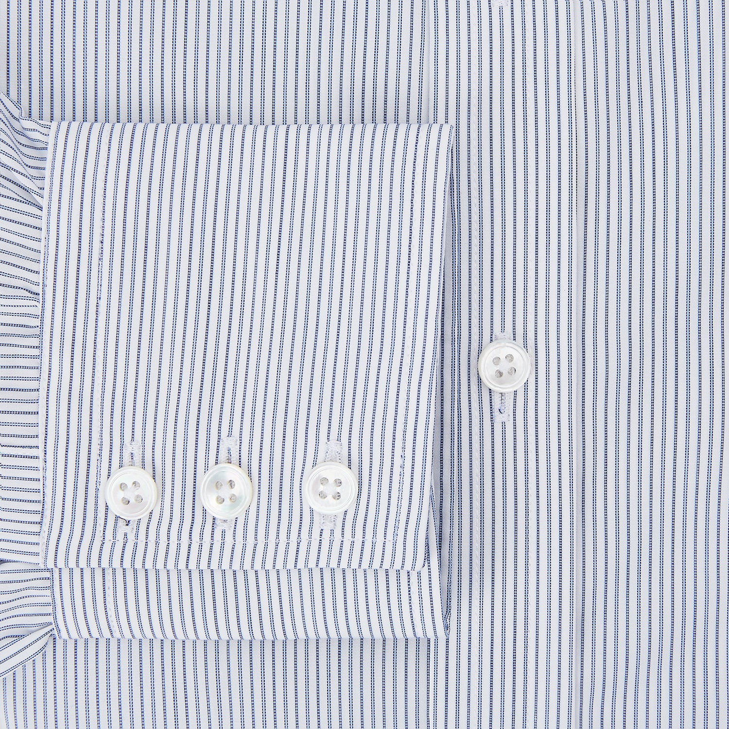 Image 4 of product Blue Ticking Pinstripe Mayfair Shirt