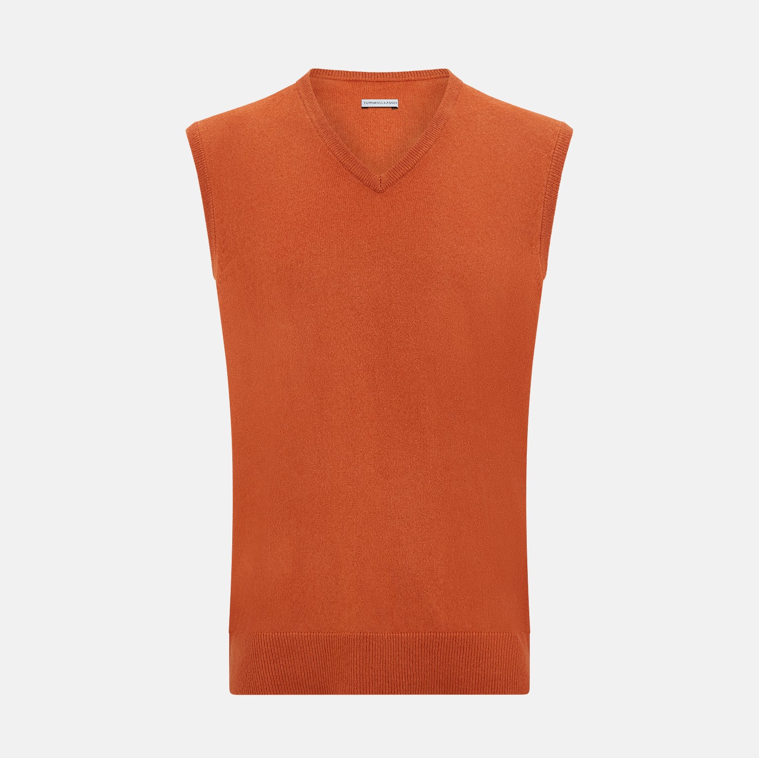 Image 1 of product Orange Cashmere V-Neck Vest