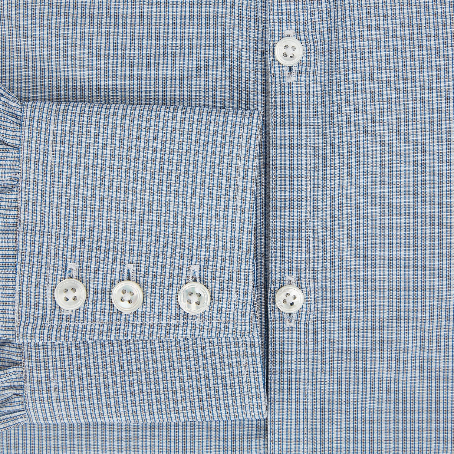 Image 4 of product BLUE AND BROWN MICRO SHADOW CHECK WESTMINSTER SHIRT