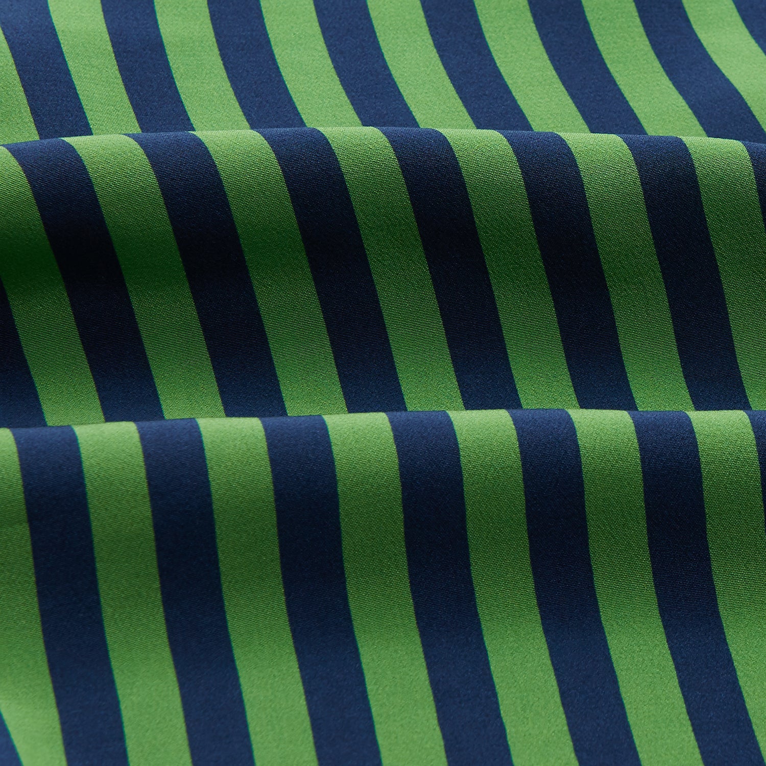 Image 4 of product Green and Navy Candy Stripe Silk Weekend Fit Harold Shirt