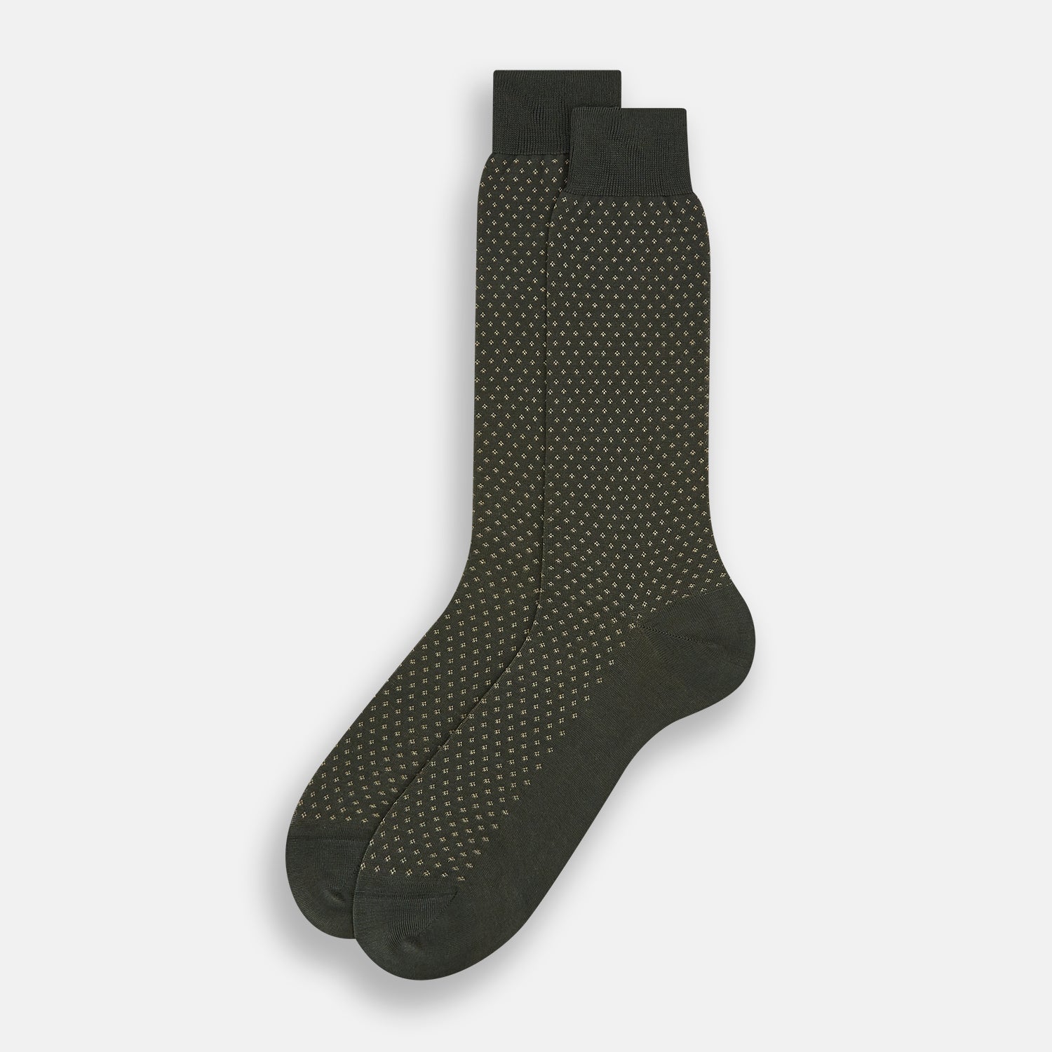 Image 2 of product Forest Green Motif Mid-Length Socks