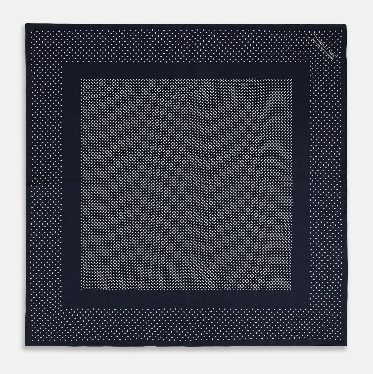 Image 4 of product Navy and Light Blue Dot Silk Pocket Square