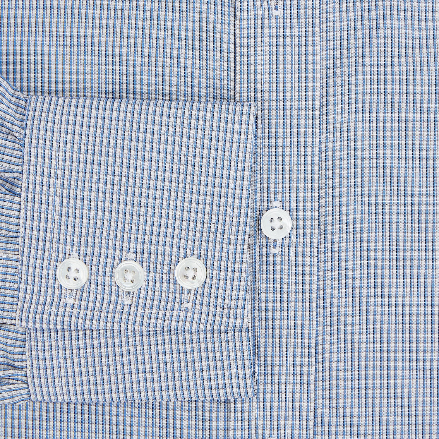 Image 4 of product Pale Blue Micro Graph Check Mayfair Shirt