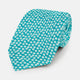 Turquoise Flower Patterned Silk Tie
