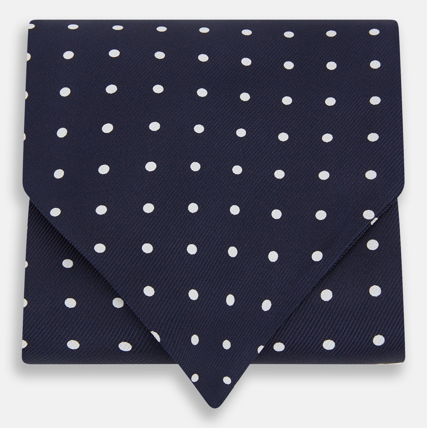 Image 1 of product White Dot and Navy Silk Cravat