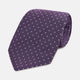 The Turnbull & Asser Lavender and Purple Micro Dot Silk Tie is displayed rolled-up against a plain white background.
