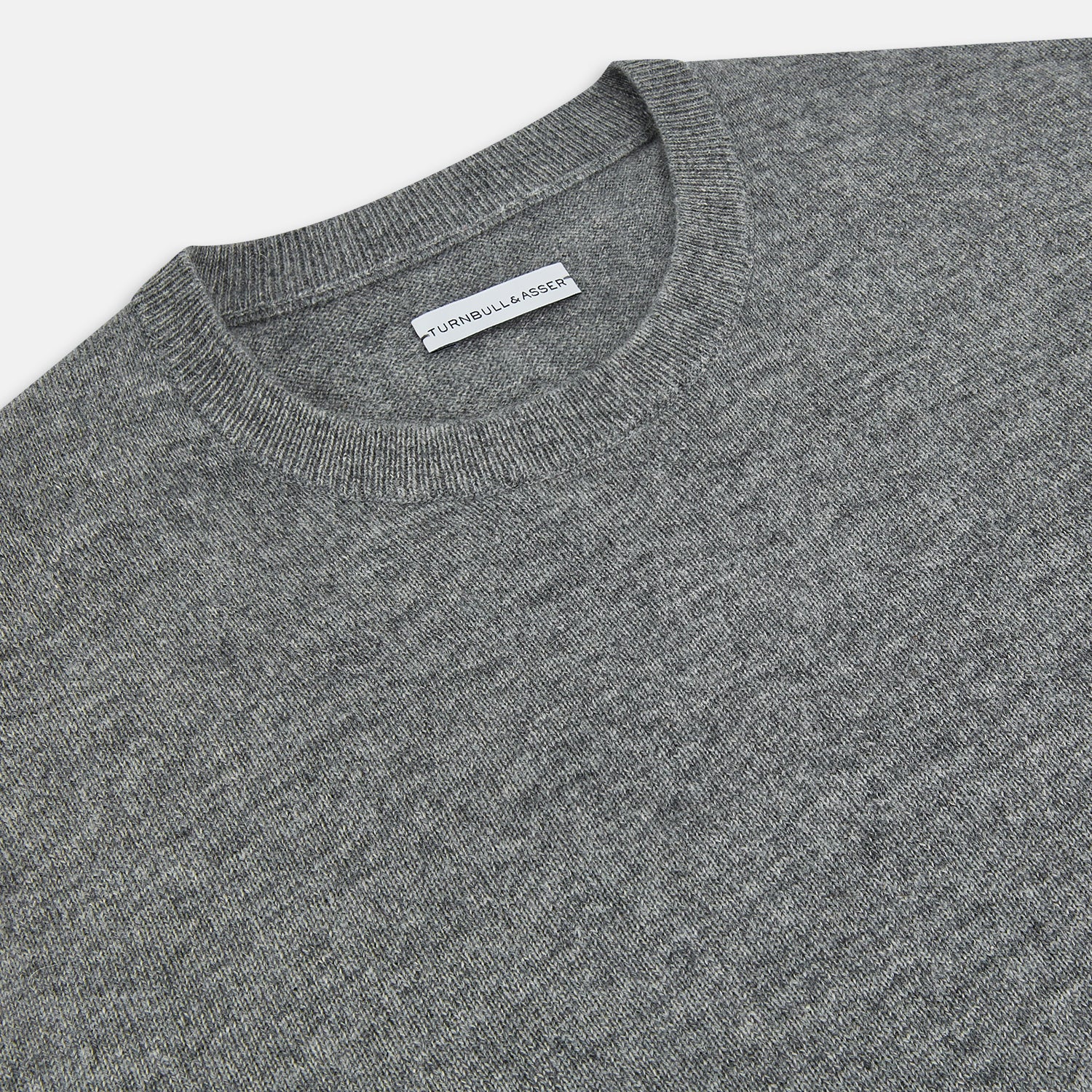 Image 2 of product Grey Melange Cashmere Round Neck Jumper