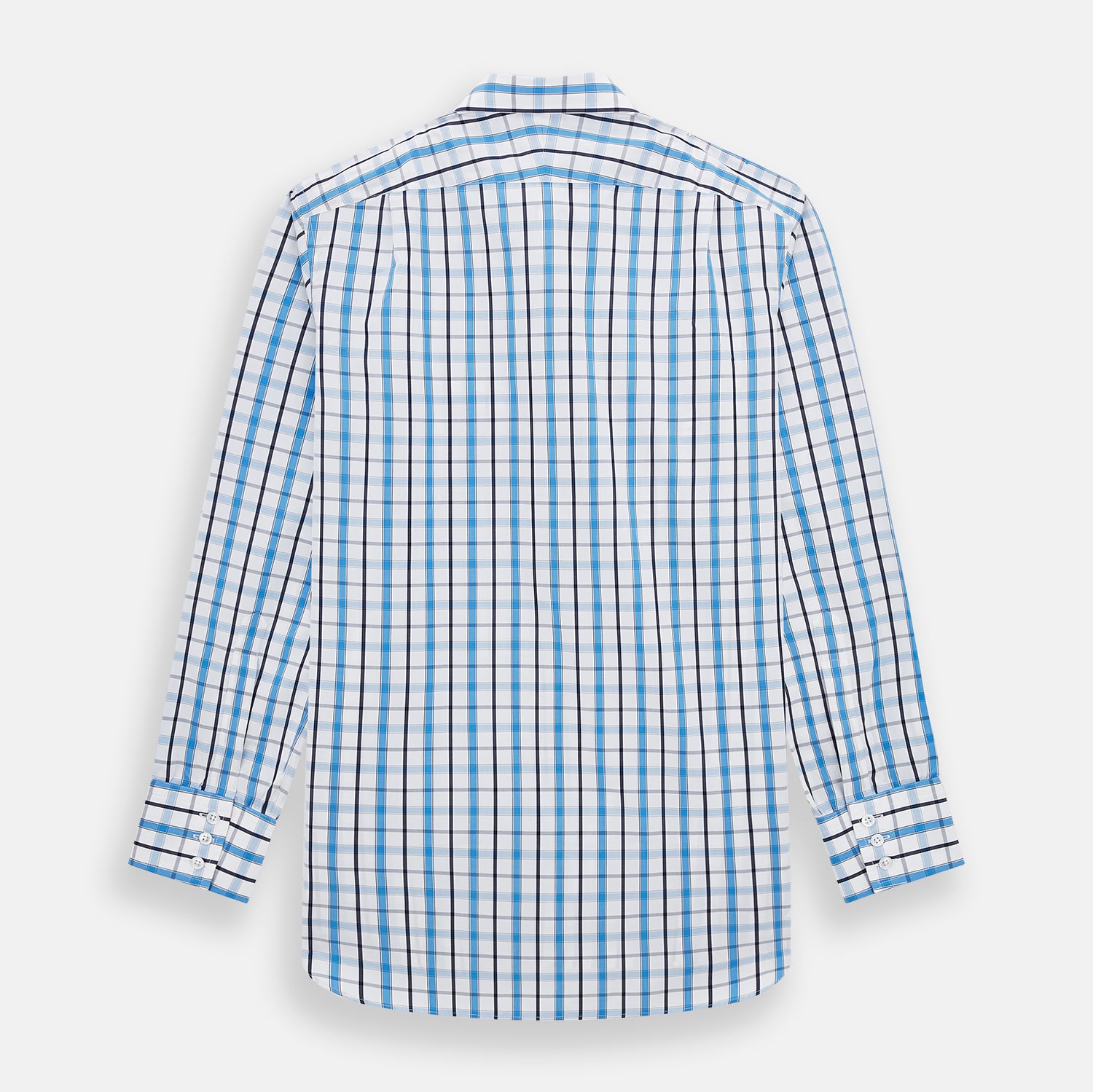 Image 3 of product Blue and Navy Combination Check Mayfair Shirt