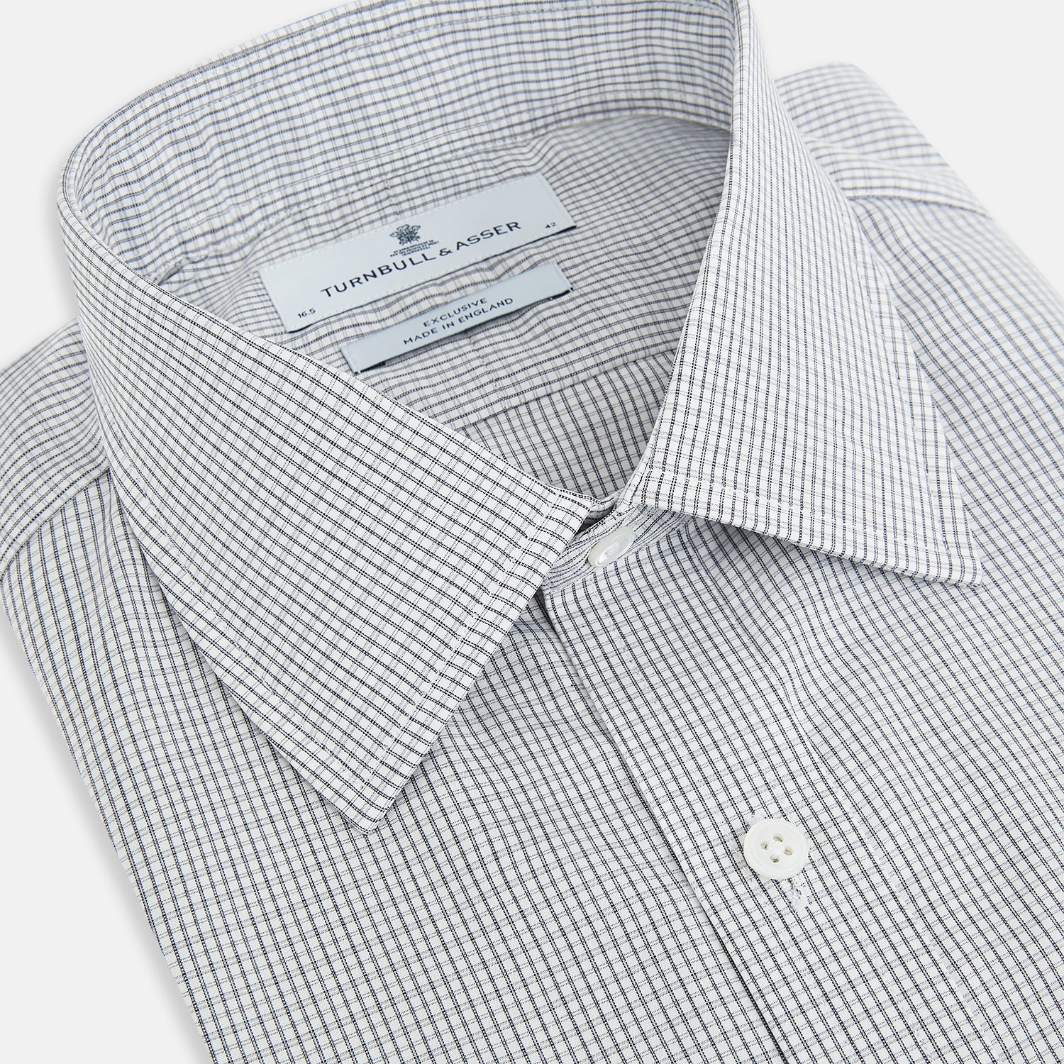 Image 2 of product Midnight Blue Micro  Tattersall Check Mayfair Shirt