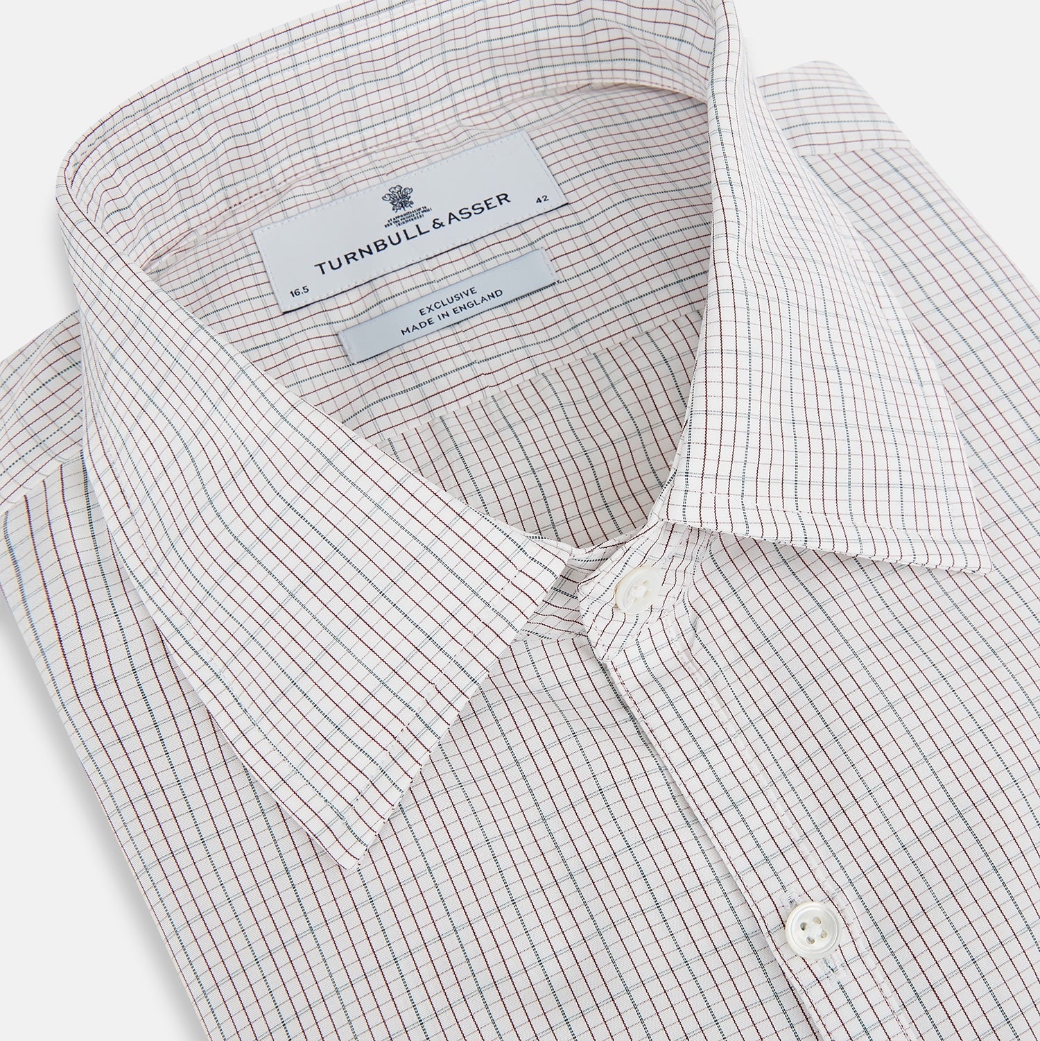 Image 2 of product BURGUNDY AND GREEN DOUBLE GRID CHECK WESTMINSTER SHIRT
