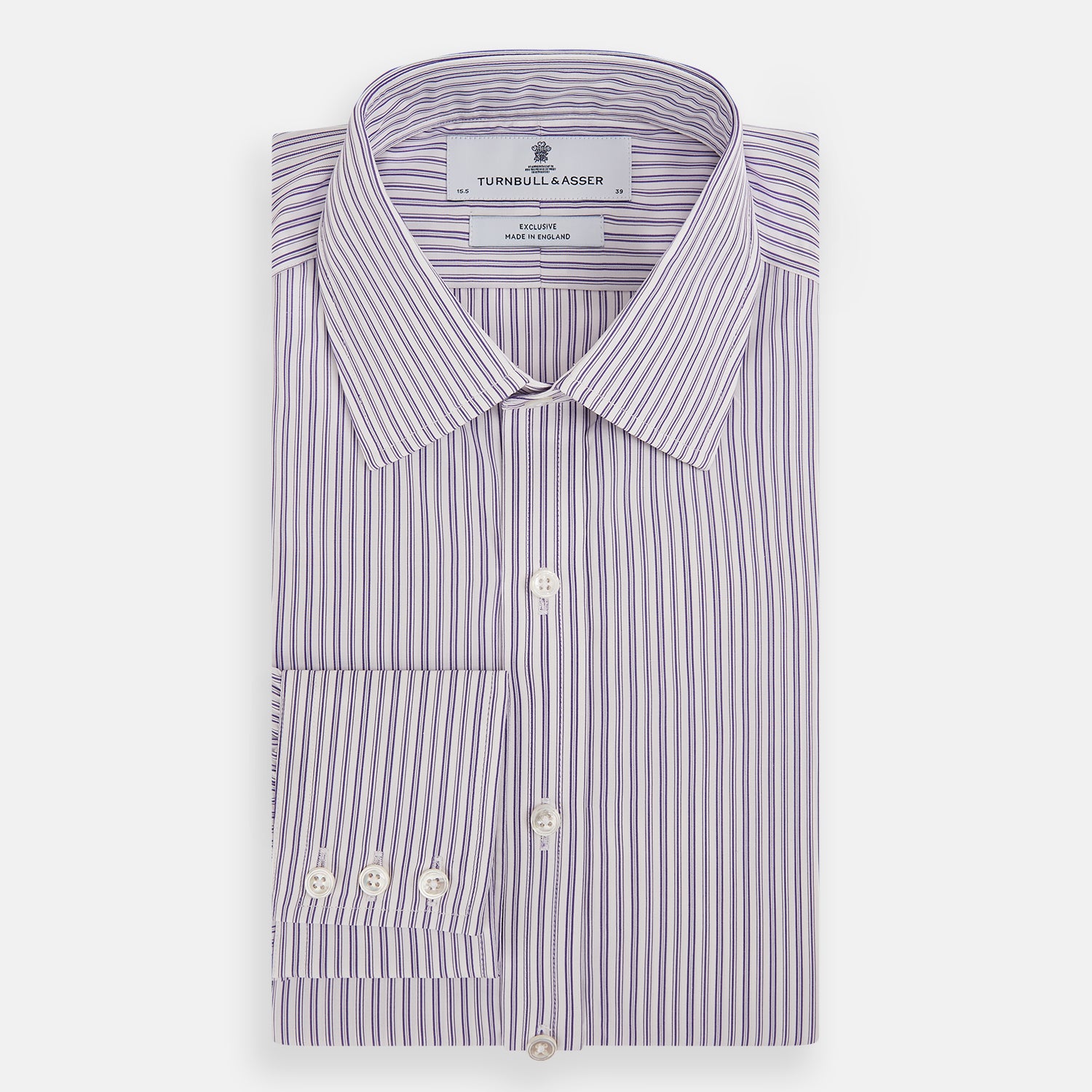 Image 5 of product Purple Ticking Stripe Mayfair Shirt