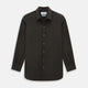 A brown Windsor long-sleeve button-up shirt by Turnbull & Asser with a classic collar, buttoned cuffs, and a straight hem, laid flat on a white background—showcasing refined British craftsmanship.