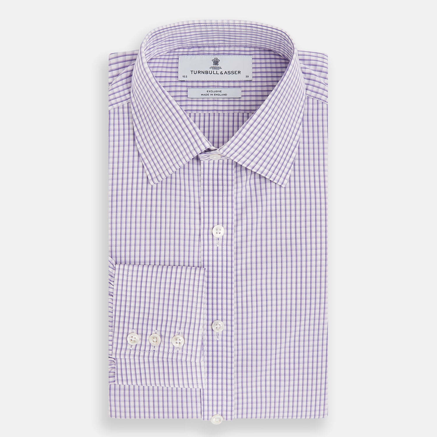 Image 5 of product Purple Micro Shadow Check Mayfair Shirt