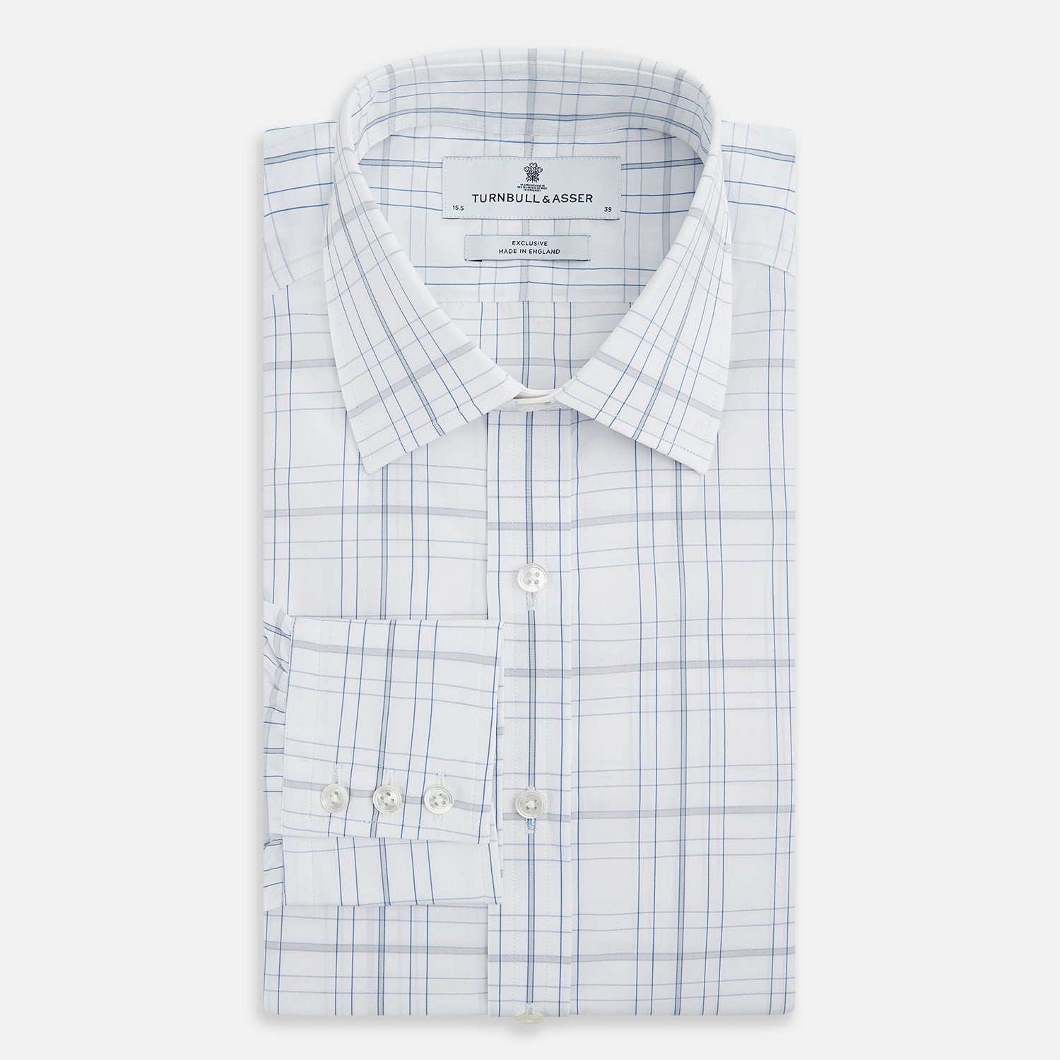 Image 5 of product Blue and Grey Multi Check Mayfair Shirt