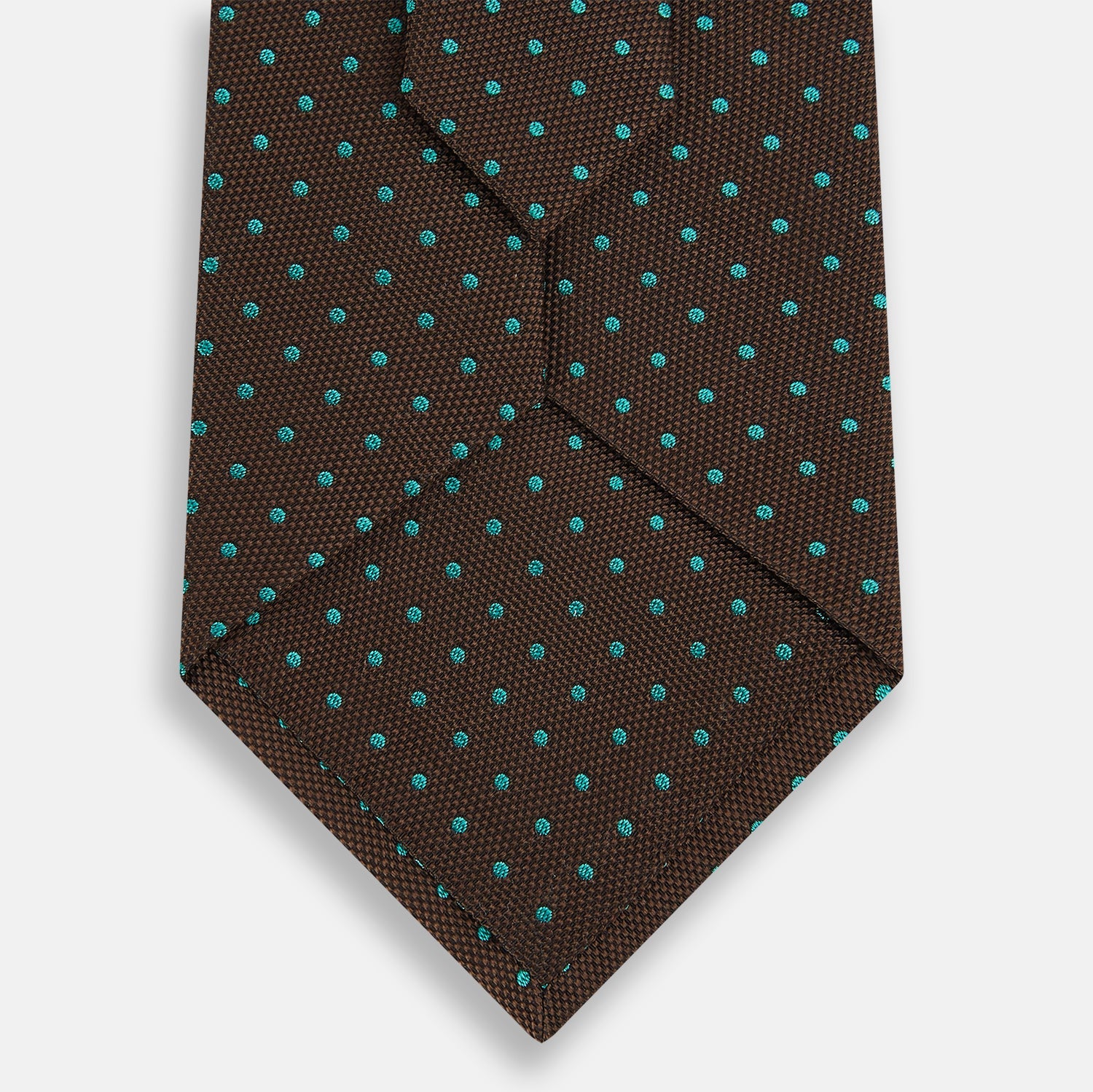 Image 3 of product Green and Brown Micro Dot Silk Tie