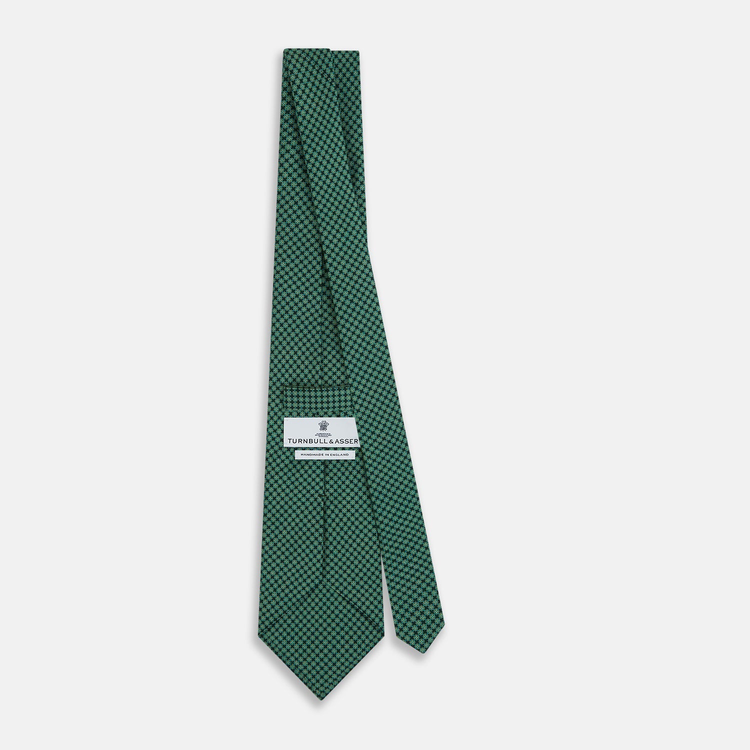 Image 4 of product Forest Green Geometric Floral Silk Tie
