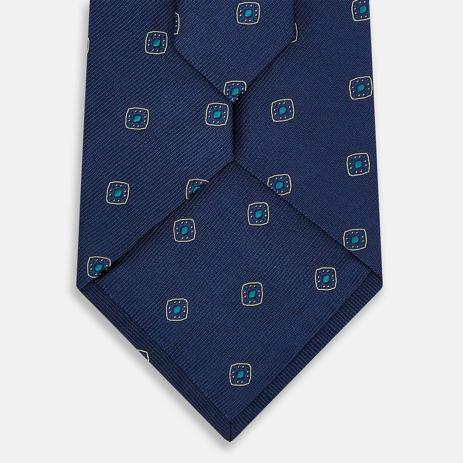 Image 3 of product Navy Geometric Silk Tie