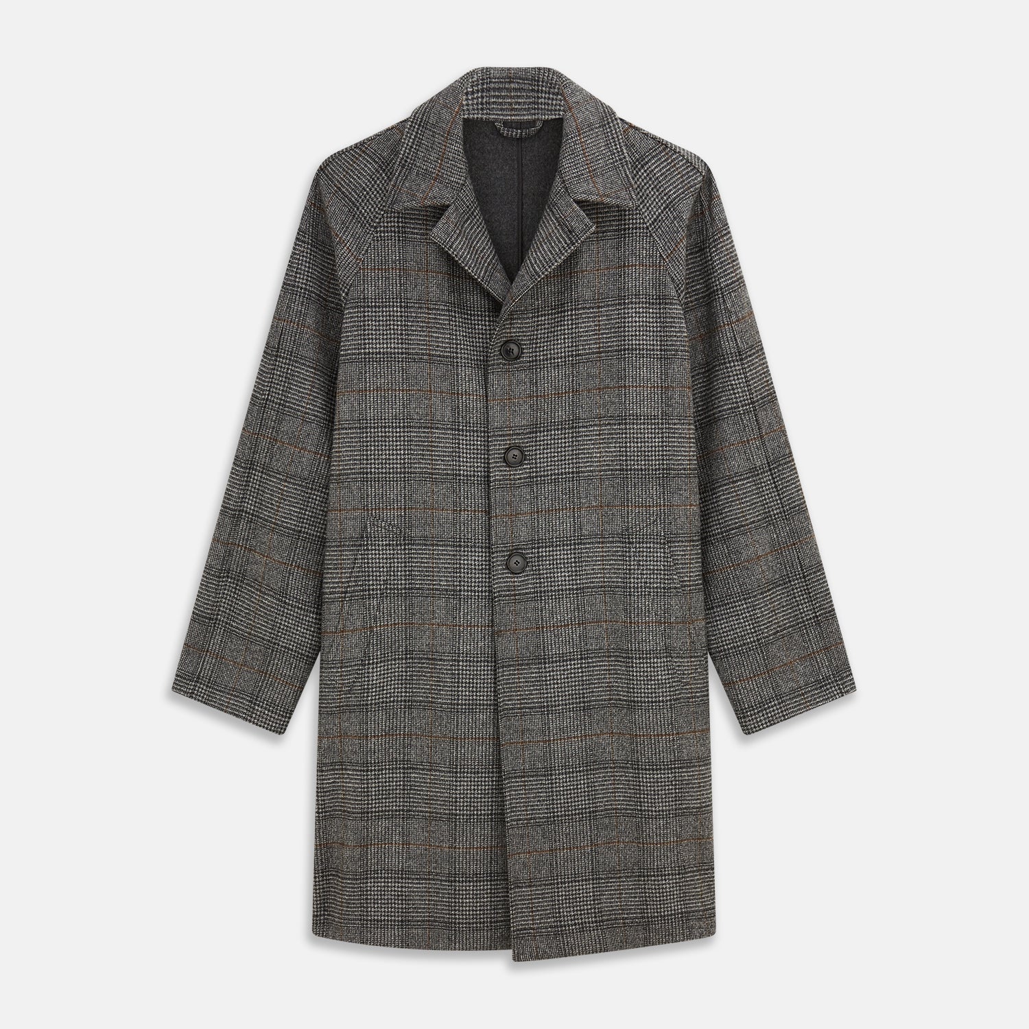 Image 1 of product Grey Multi Check Wool Bernard Car Coat