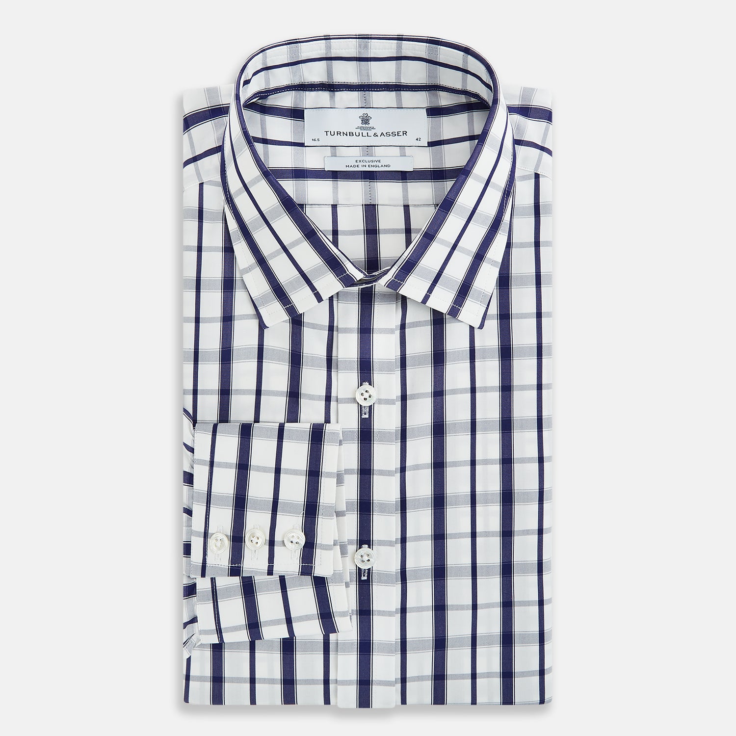 Image 5 of product Navy Plaid Check Mayfair Shirt