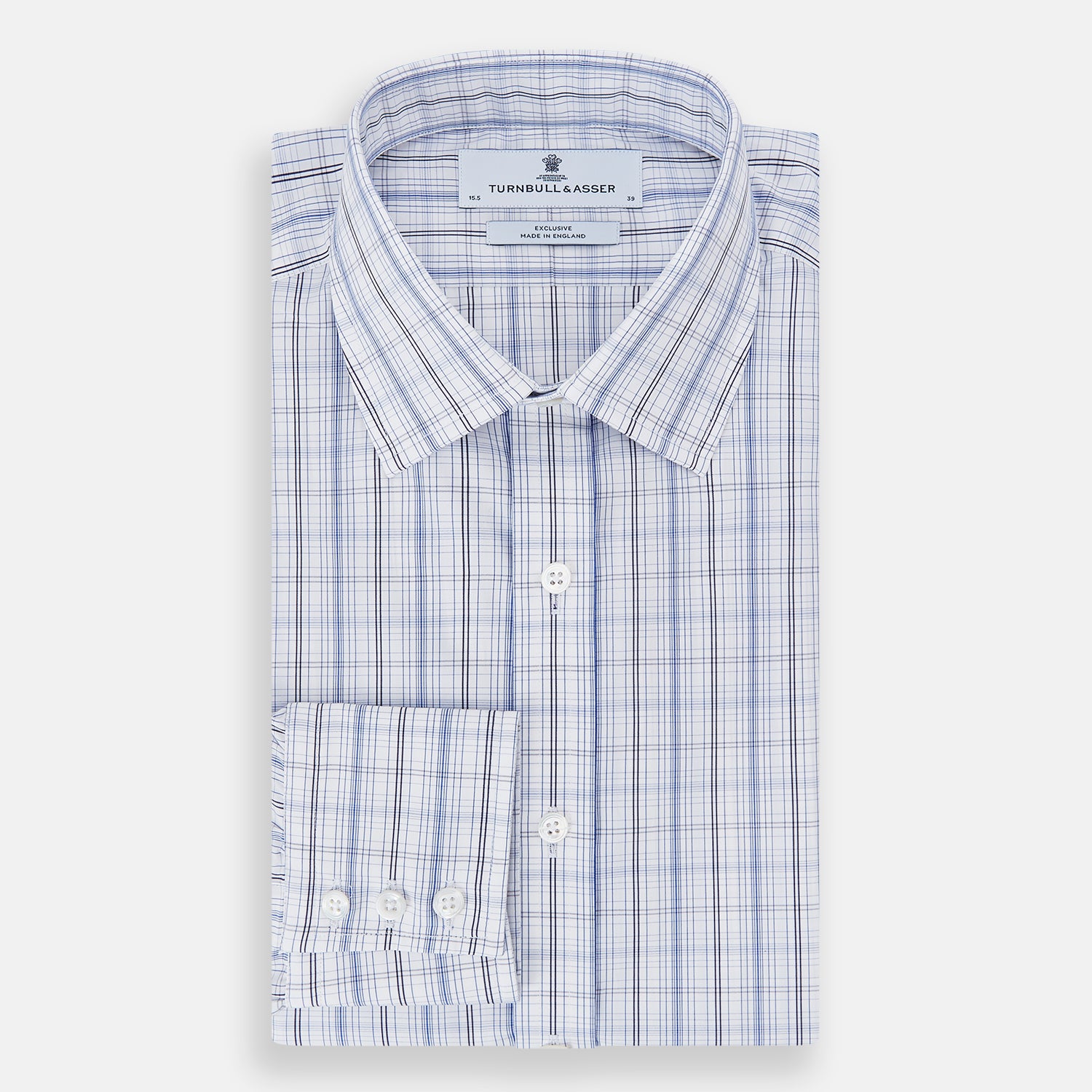 Image 5 of product Blue and Navy Multi Check Mayfair Shirt