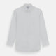 The Turnbull & Asser White Superfine Oxford Cotton Shirt features a T&A collar and 3-button cuffs—ideal for elegant evening attire, shown against a white background.