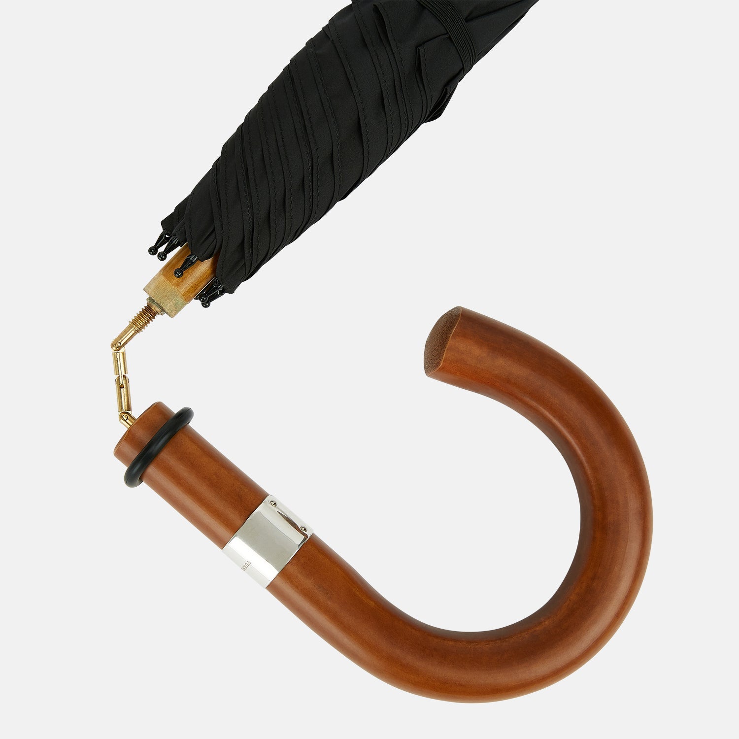 Image 3 of product Black Traveller Umbrella with Malacca Crook Handle