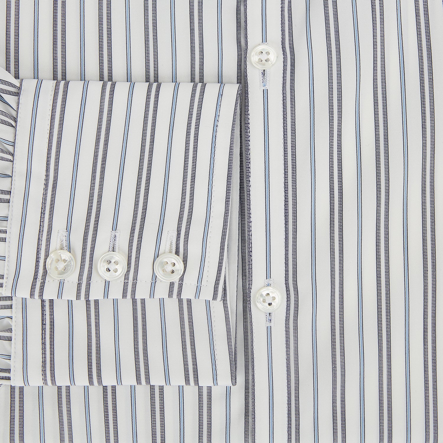 Image 4 of product NAVY AND LIGHT BLUE MULTI TRACK STRIPE WESTMINSTER SHIRT