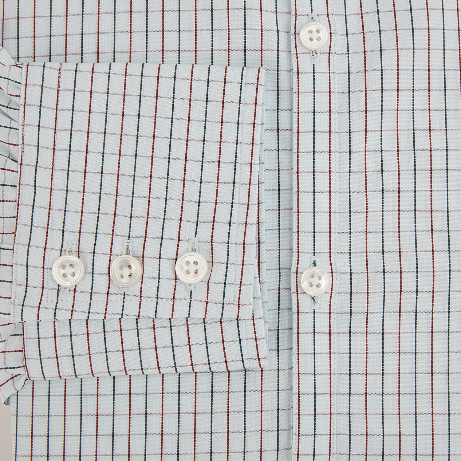 Image 4 of product Forest Melange and Red Overlay Grid Check Westminster Shirt
