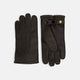 Dark Chocolate Cashmere-Lined Peccary Leather Gloves
