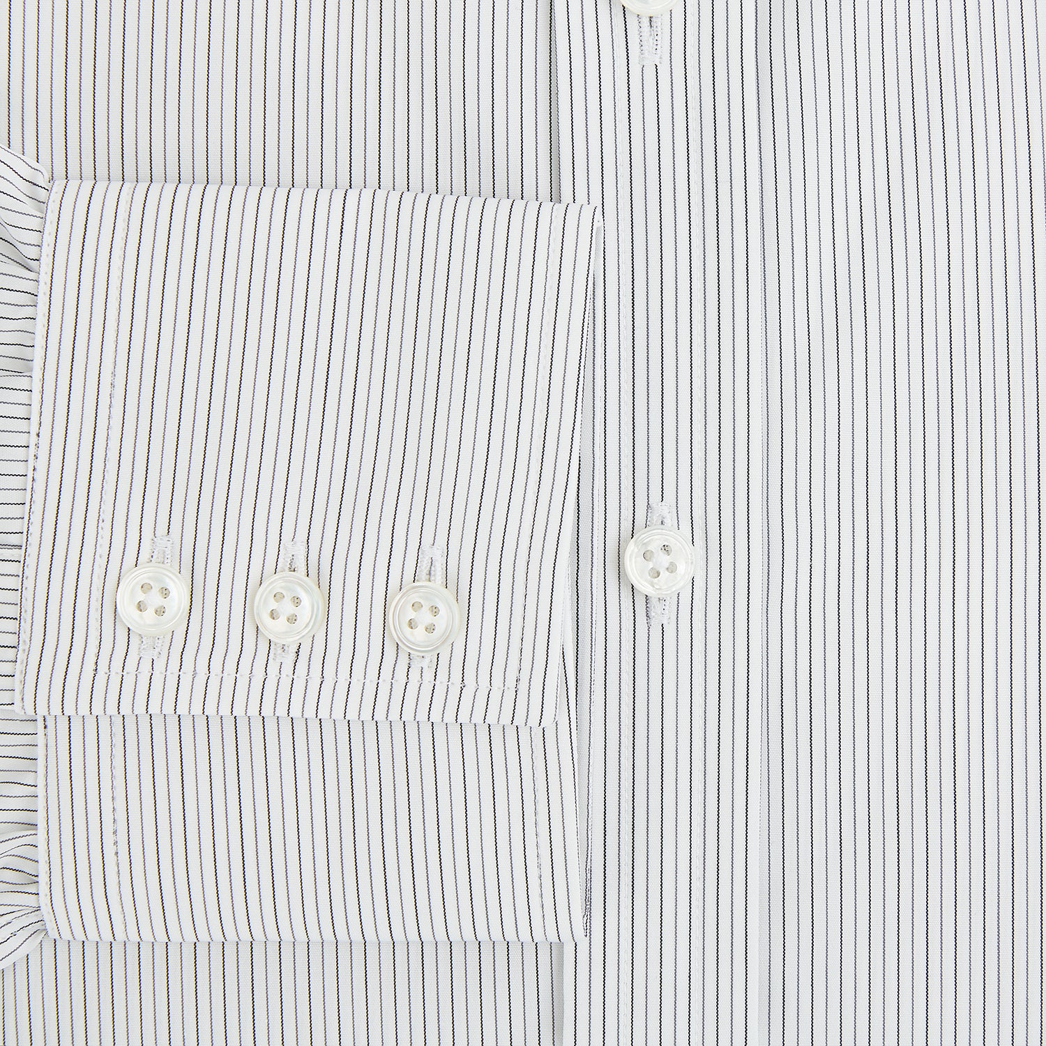 Image 4 of product Midnight Blue and Grey Fine Stripe Mayfair Shirt