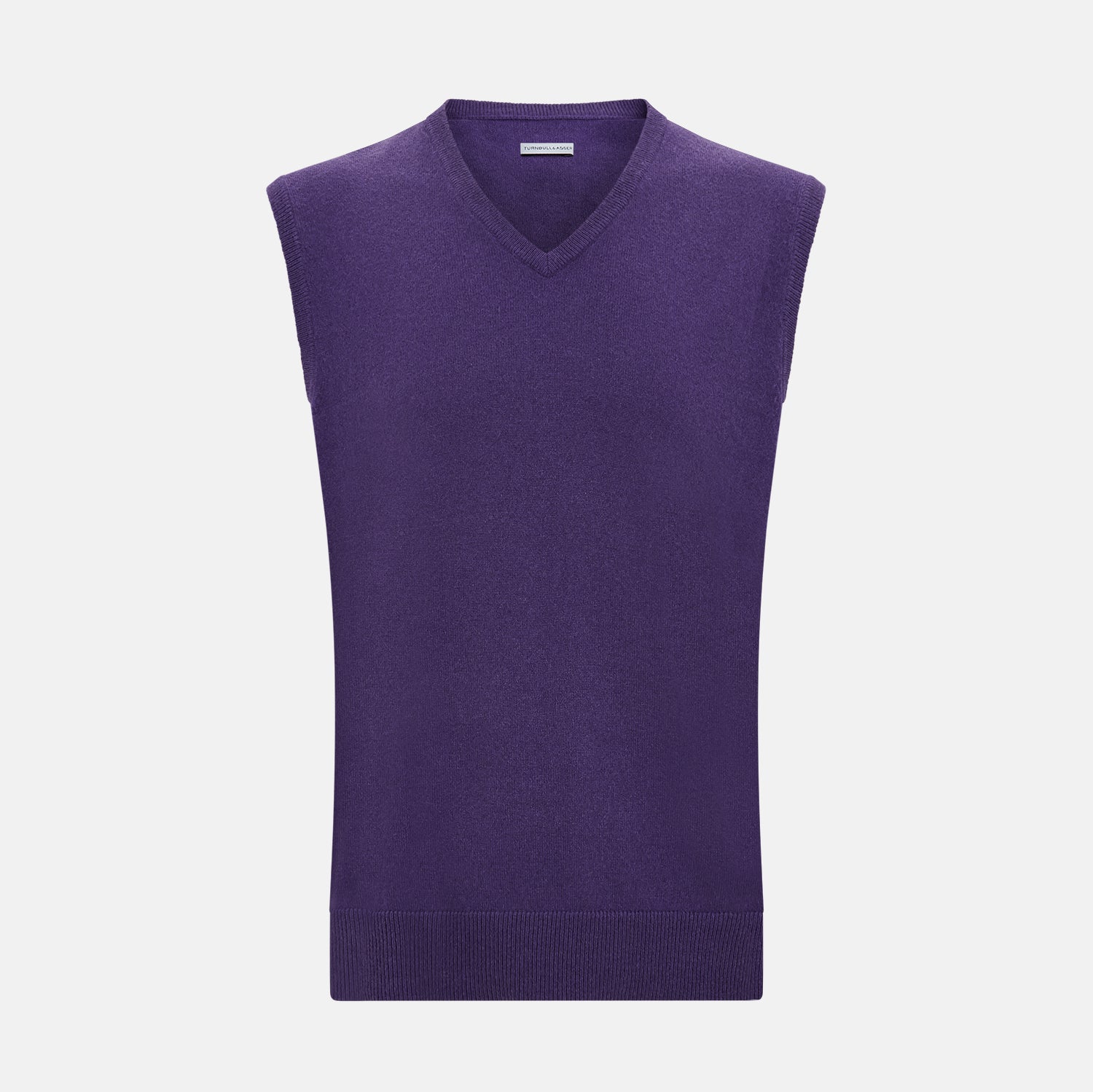 Image 1 of product Purple Cashmere V-Neck Vest