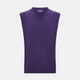 Purple Cashmere V-Neck Vest