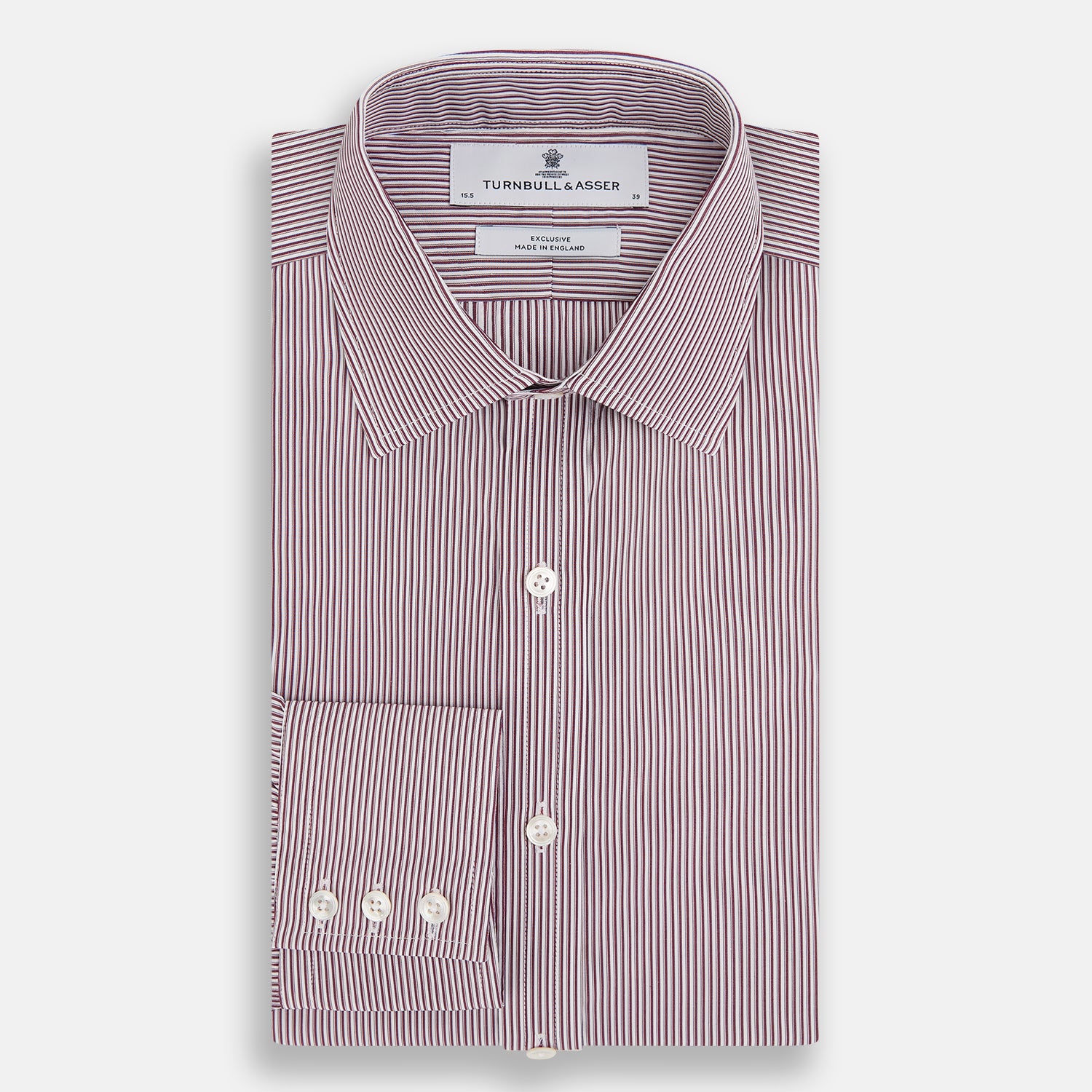 Image 5 of product Burgundy Shadow Stripe Mayfair Shirt
