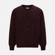 Burgundy Fine Merino V-Neck Cardigan