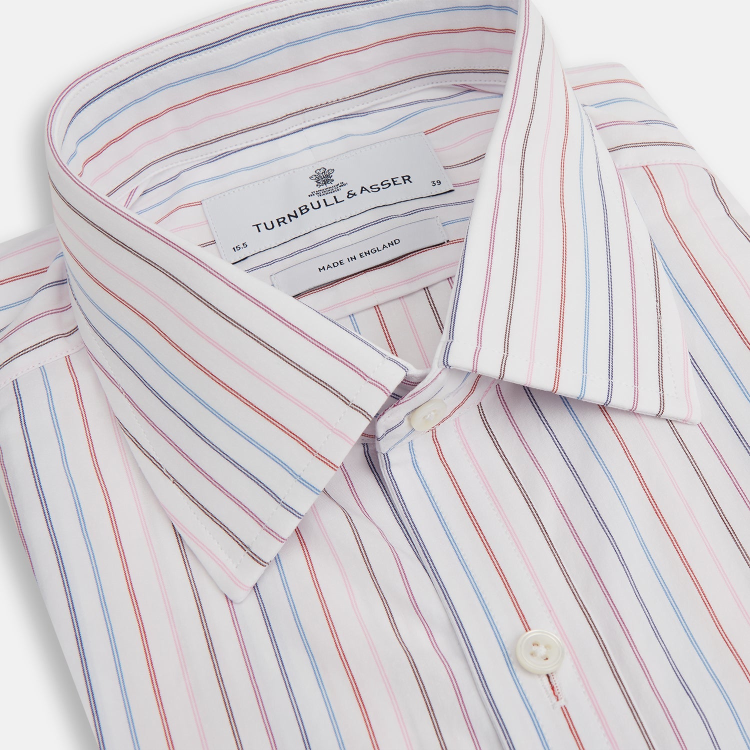 Image 2 of product Pink and Blue Multi Double Pinstripe Mayfair Shirt