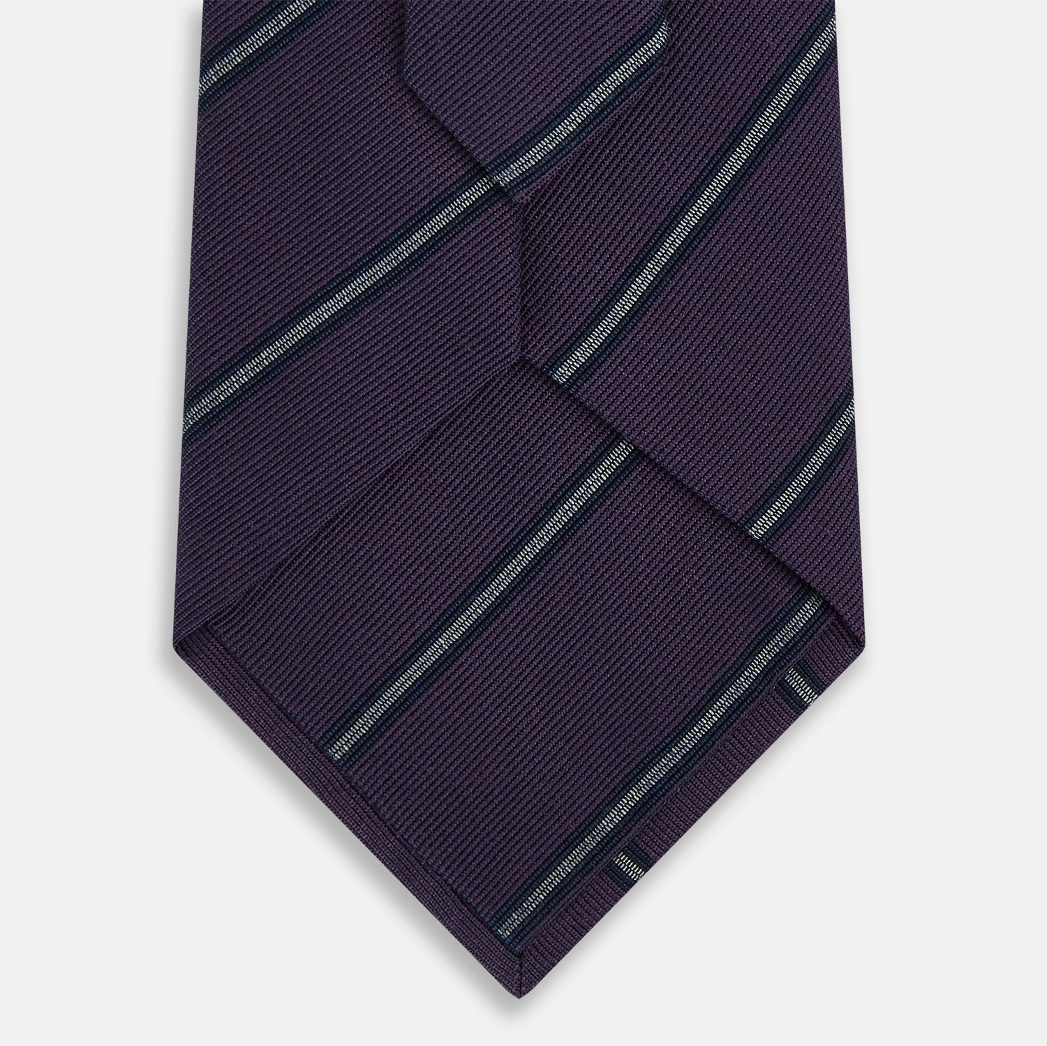 Image 3 of product Purple Multi Stripe Silk Blend Tie