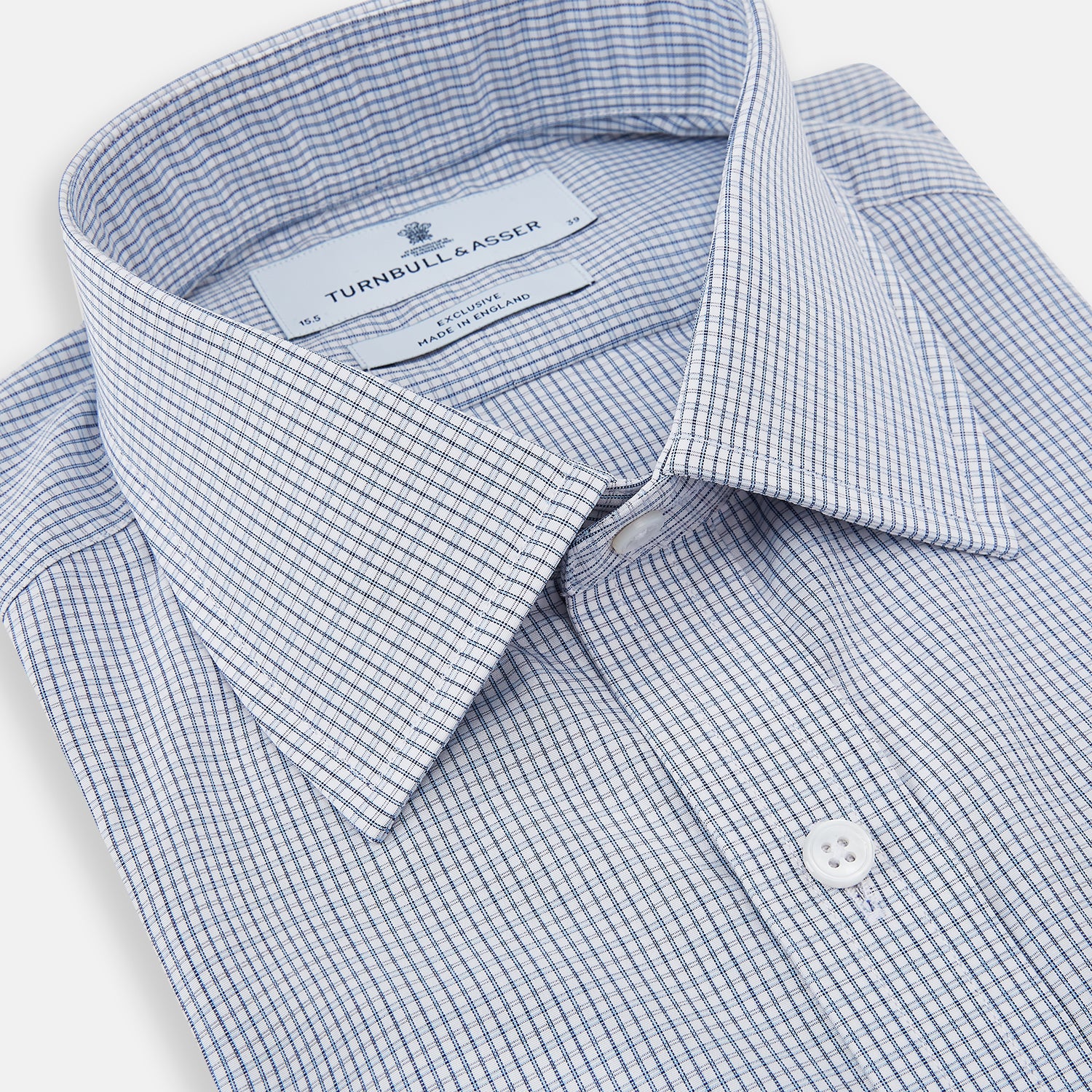 Image 2 of product Blue Micro Graph Check Mayfair Shirt