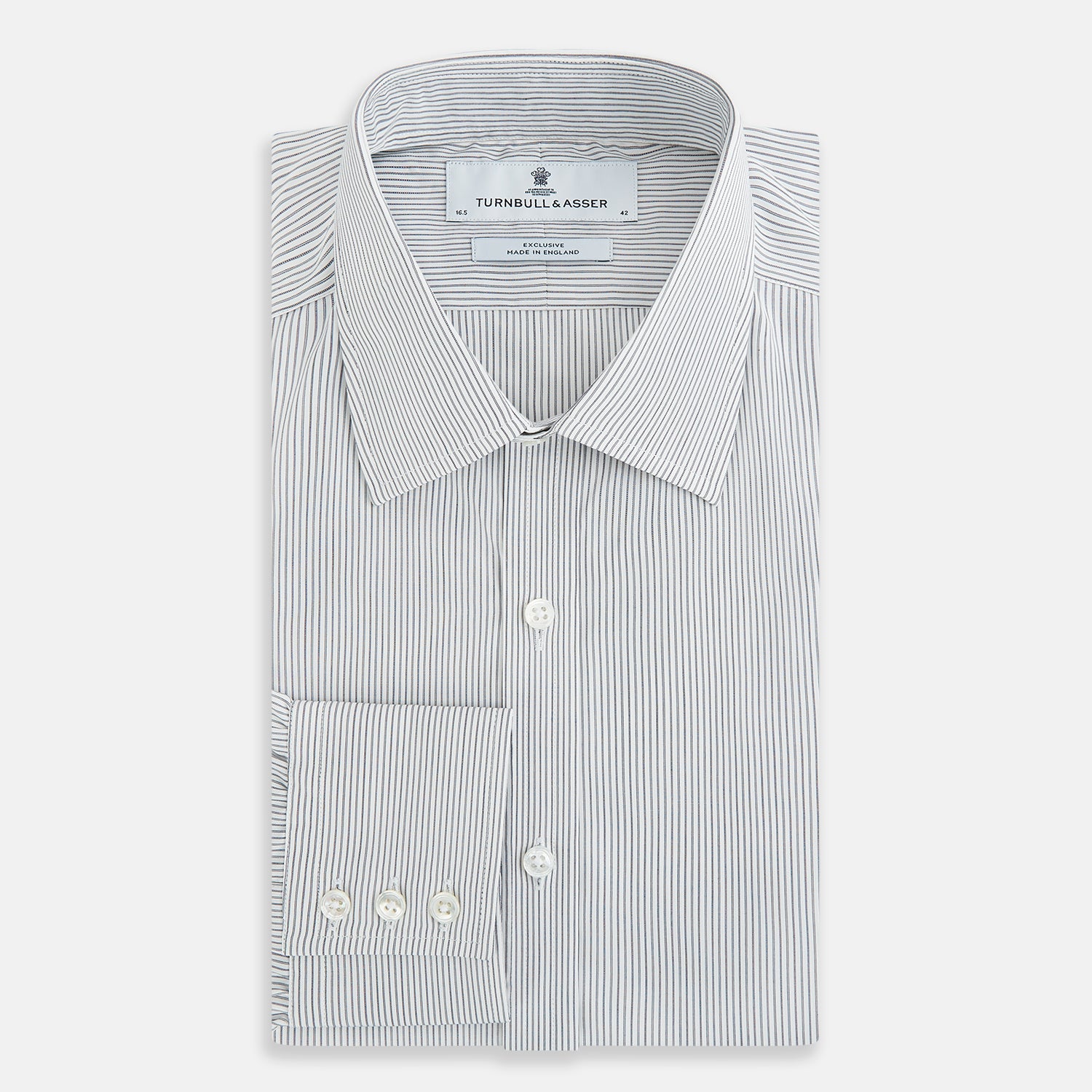 Image 5 of product Midnight Blue Fine Track Stripe Mayfair Shirt
