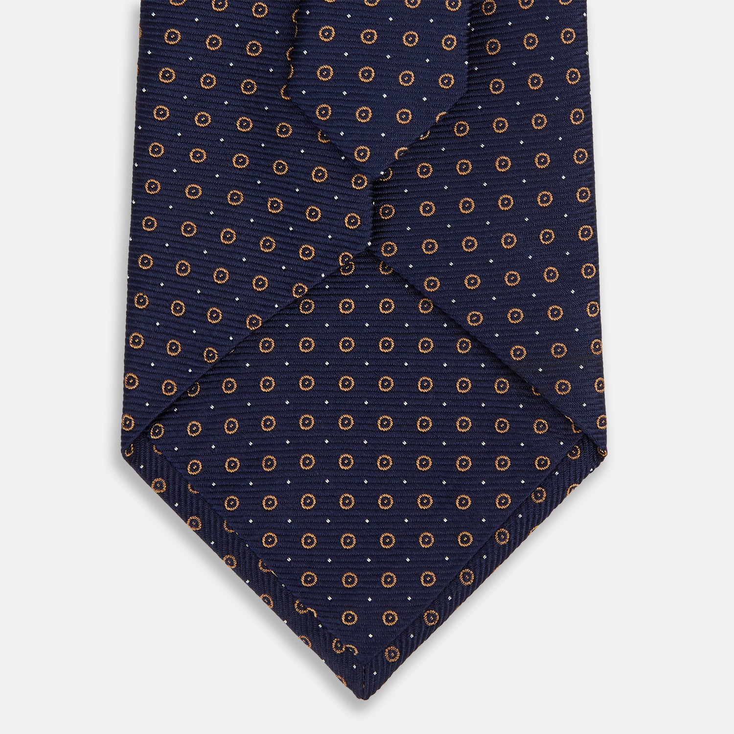 Image 3 of product Navy and Brown Circle Silk Tie