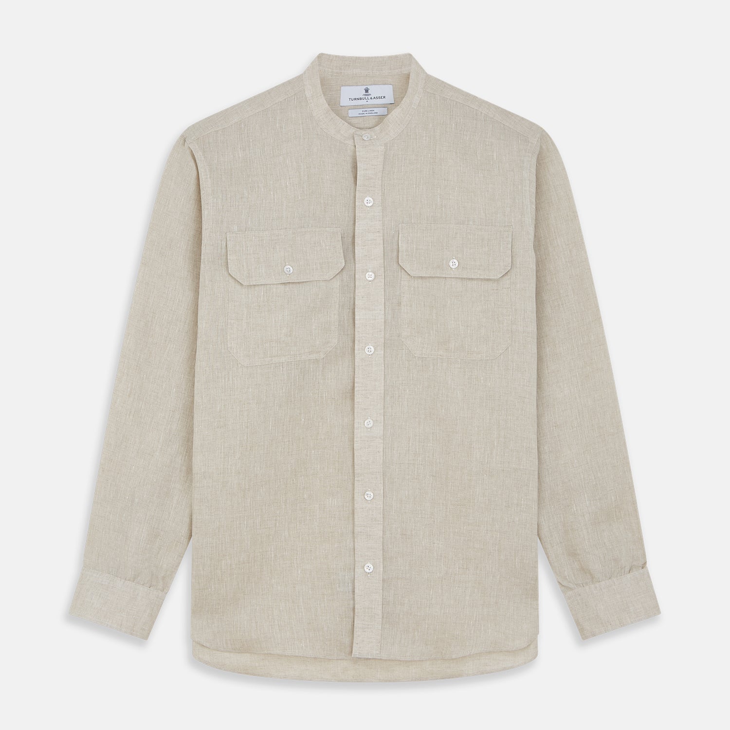 Image 1 of product Light Oatmeal Linen Weekend Fit Unwin Shirt