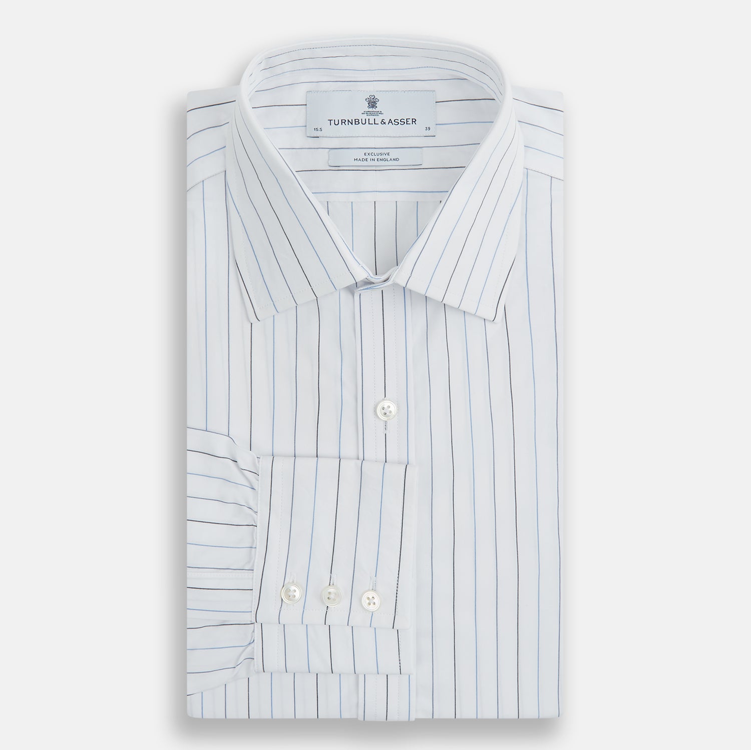 Image 5 of product Blue Wide Pinstripe Mayfair Shirt