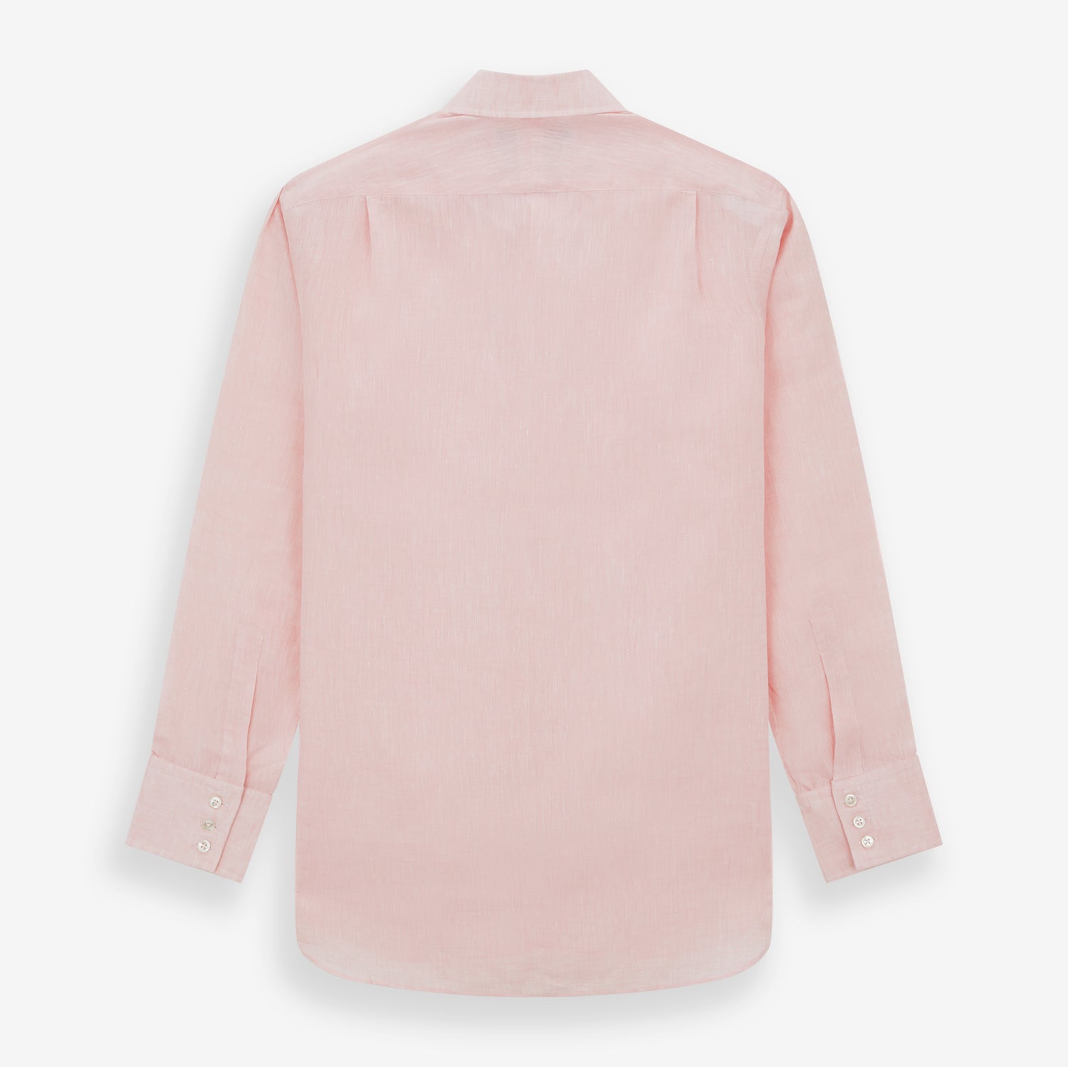 Image 3 of product Pink Linen Shirt with T&A Collar and 3-Button Cuffs