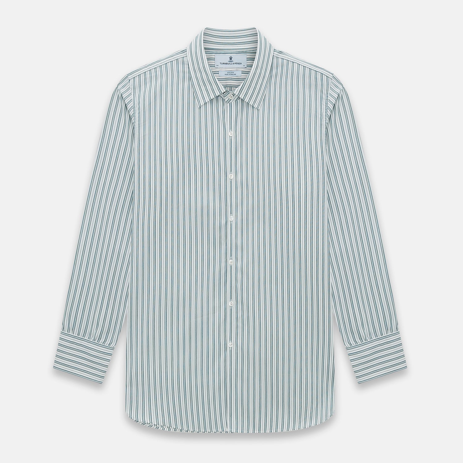 Image 1 of product OLIVE & SAGE GREEN MULTI TRACK STRIPE WESTMINSTER SHIRT