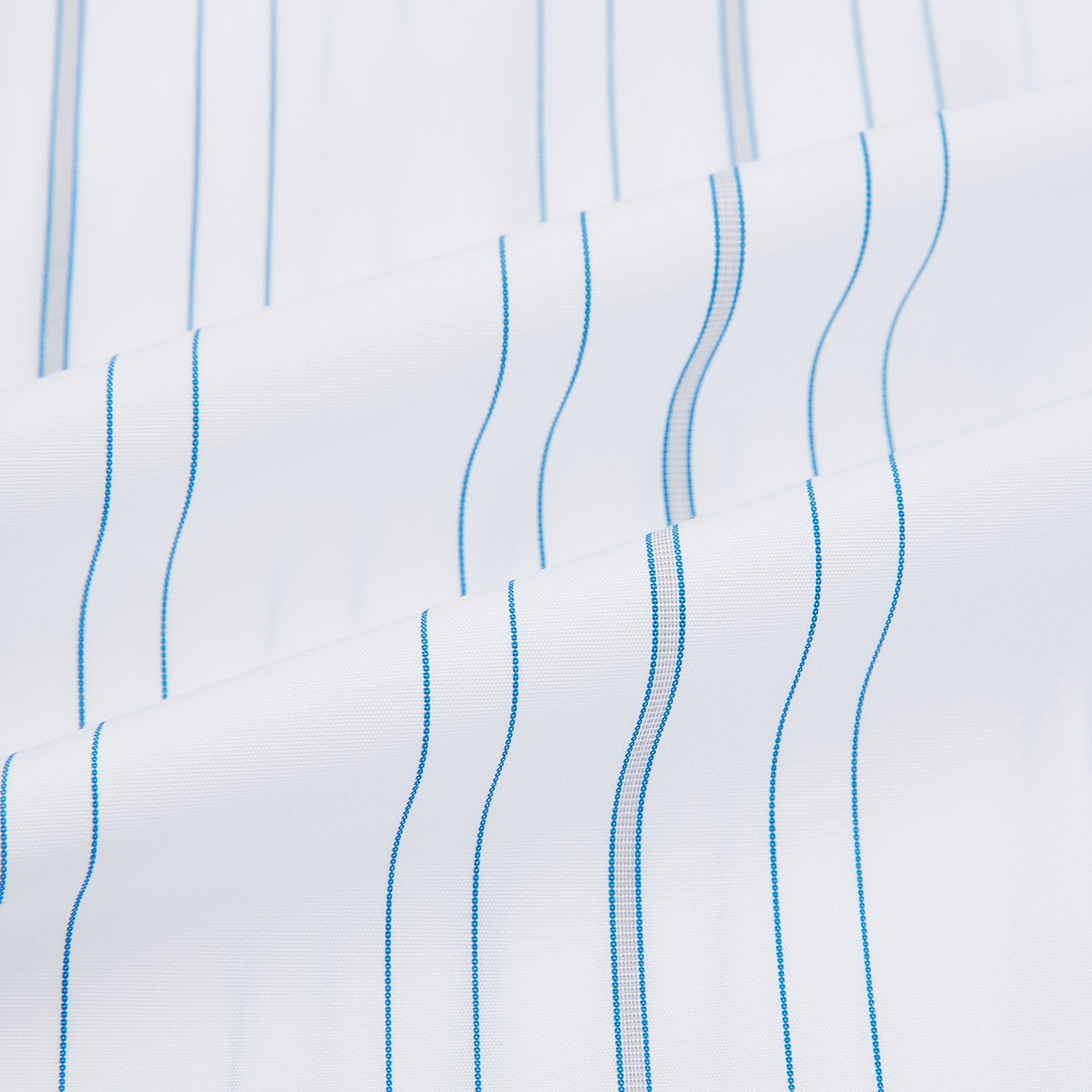 Image 6 of product Pale Blue Multi Stripe Shirt with Contrast Collar and Double Cuffs