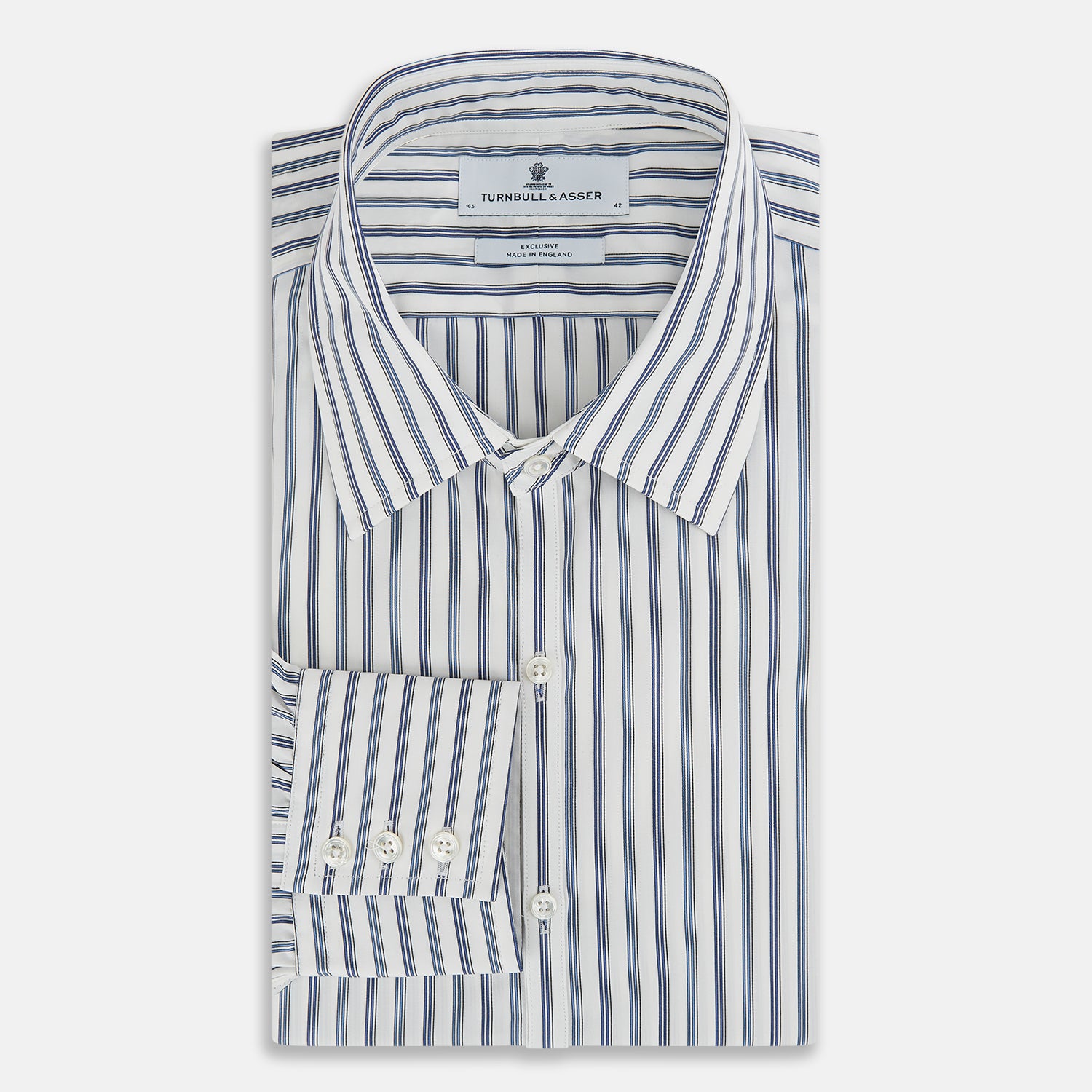 Image 5 of product Sapphire Blue Multi Track Stripe Westminster shirt
