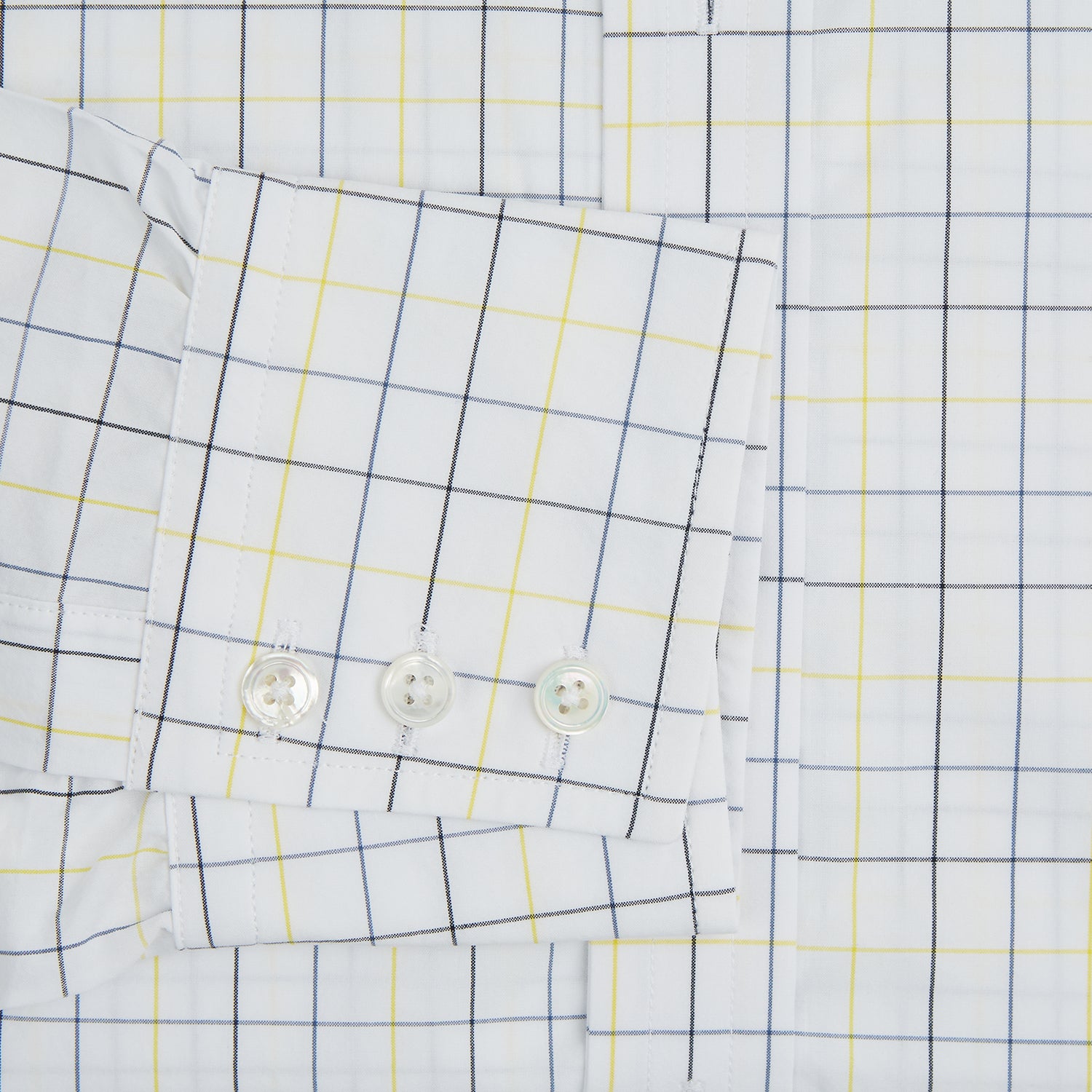 Image 4 of product Yellow and Blue Grid Check Mayfair Shirt