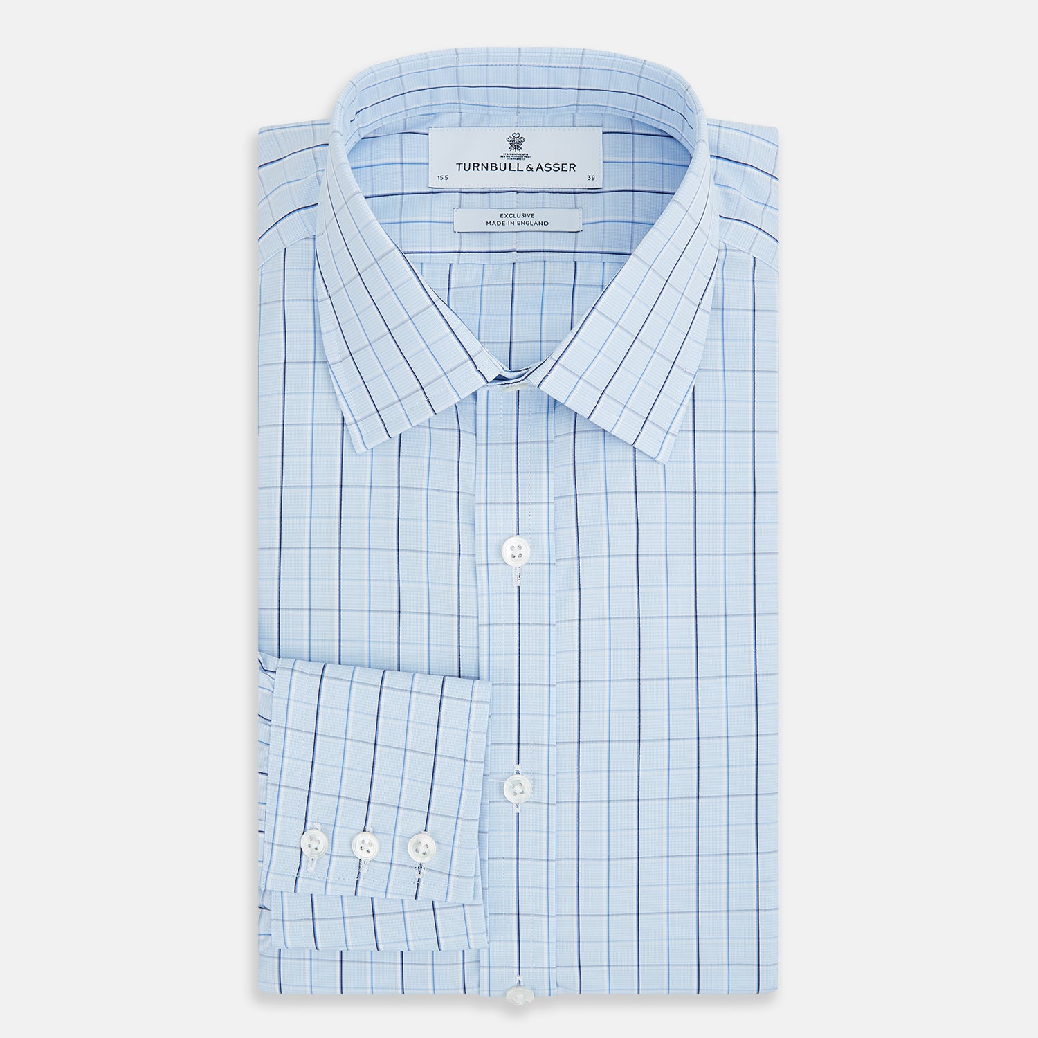 Image 5 of product Navy and Blue Combination Check Mayfair Shirt